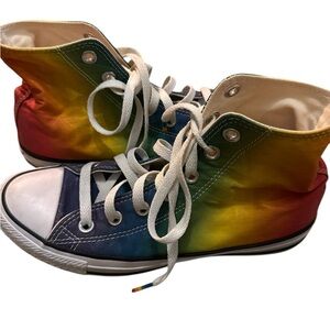 Rainbow High-Top Converse Sneakers